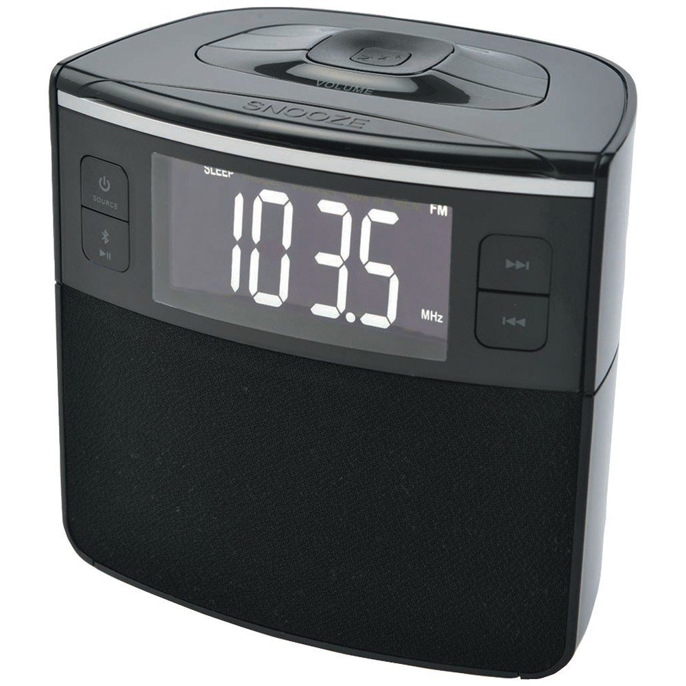 SylvaniaSCR1986BT-AS Bluetooth(R) Clock Radio with Auto-Set Dual Alarm Clock & USB Charging