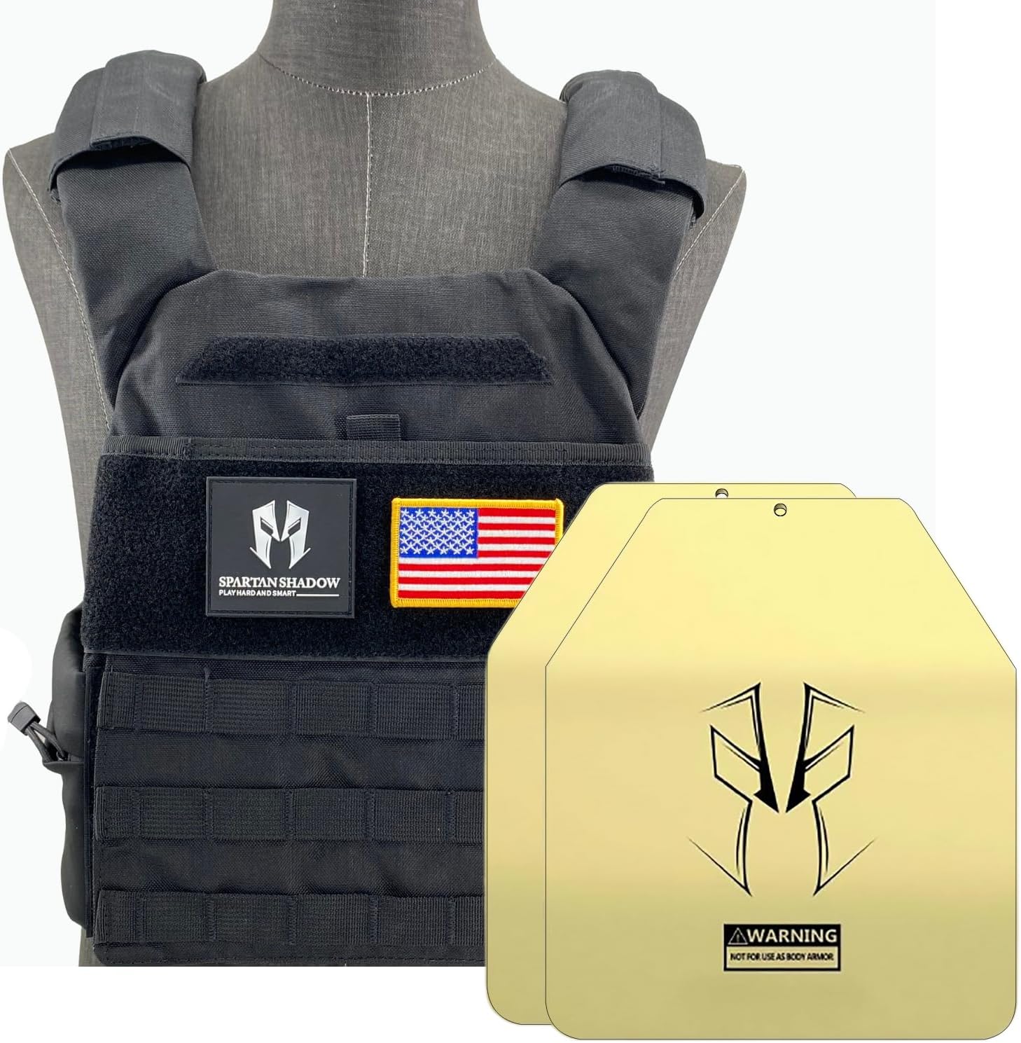 Weighted Vest Men 20lbs with weights : Curved Weight Vest Plates Pair Included - 20 Pounds workout vest with phone pocket. 20lb Weighted Vest for Men and Women with adjustable weights - Chaleco con peso para entrenar- Murph Vest, Wods, Training, Running, Walking, Rucking