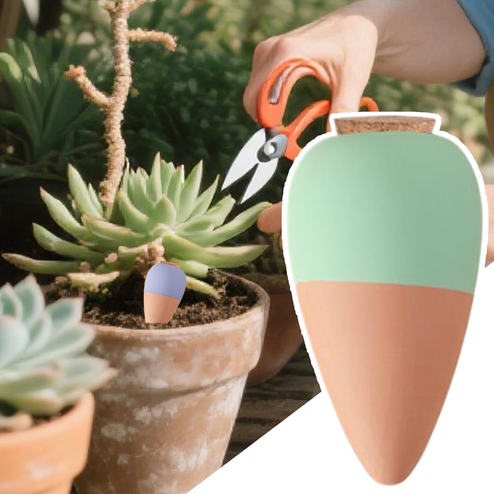 Irrigatori Piante 4 Pezzi Dispositivo A Picchetto per Irrigazione | Per Irrigazione Da Serra per Esterno Interno Vacanza Giardino Serra Aiuola Rialzata Patio Balcone