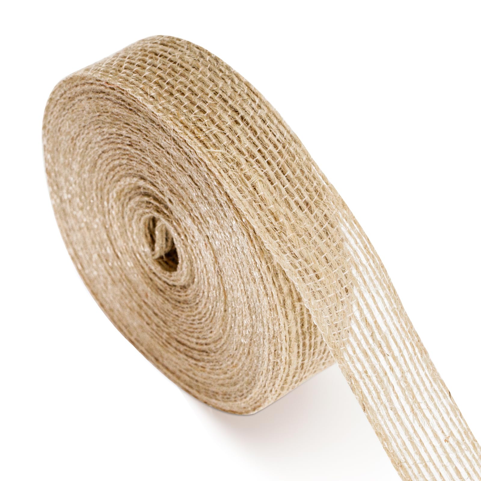 Lot De 5 Rouleaux Ruban Jute Naturel - 0,6 Cm X 50 M - Pour Emballage Cadeaux, Décorations, Mariage - 8