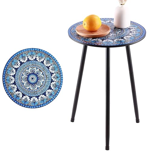 Party Zealot 1 Pack Metal Mosaic Round Side Table 13.4"