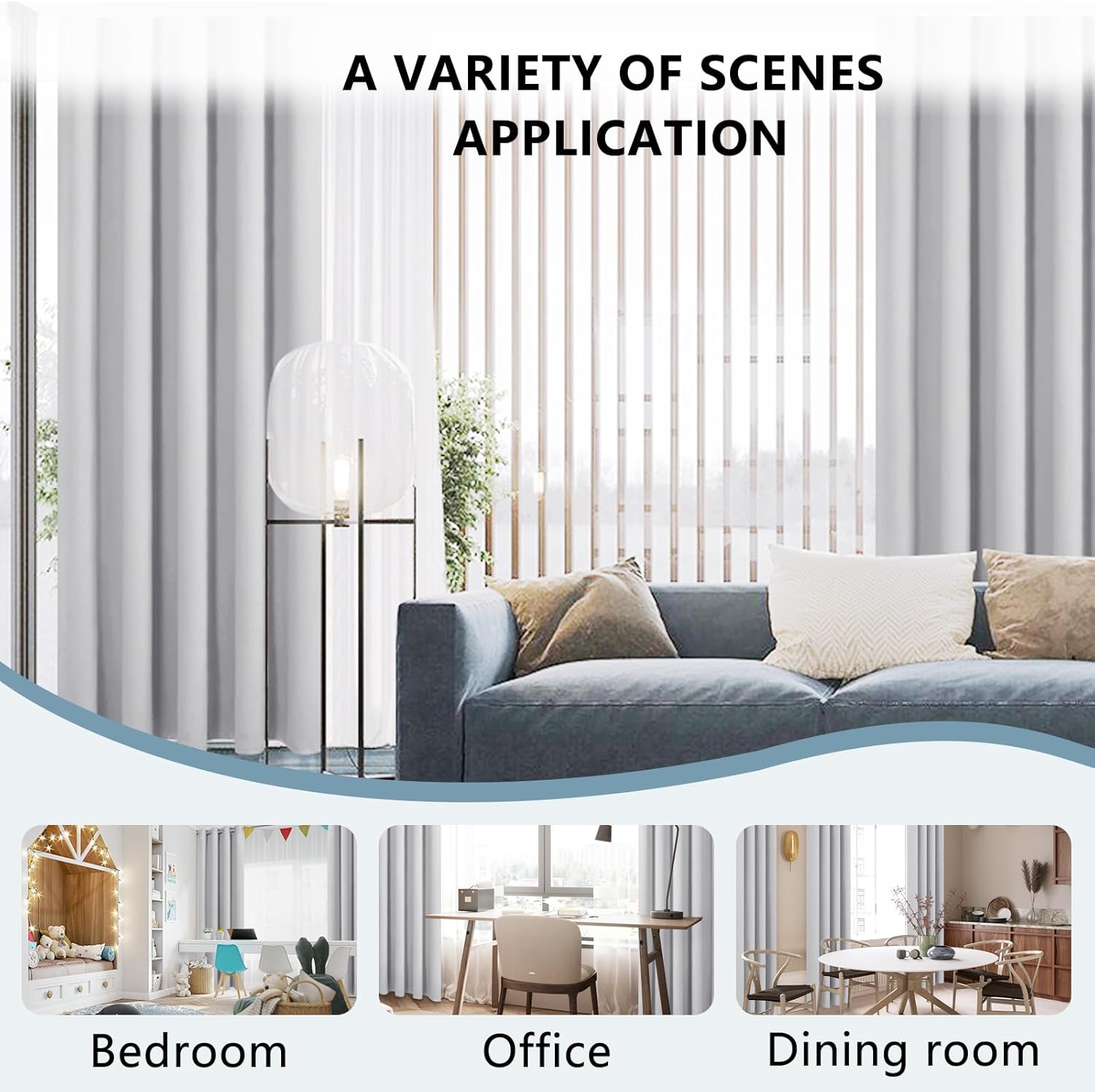 Wild Flowers Blackout Curtains for Bedroom 72 inch Long 2 Panels, Modern Floral Curtains for Living Room Decor, Minimalist Floral Drapes, Grommet Window Curtain 42 W x 72 L