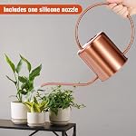 Le pot d'arrosage des plantes, 50 oz / 1500 ml Acier inoxydable Métal - Décoratif moderne avec une longue épanchement pour les plantes en pot intérieur, Bonsai, Fleurs de jardin, Cuivre