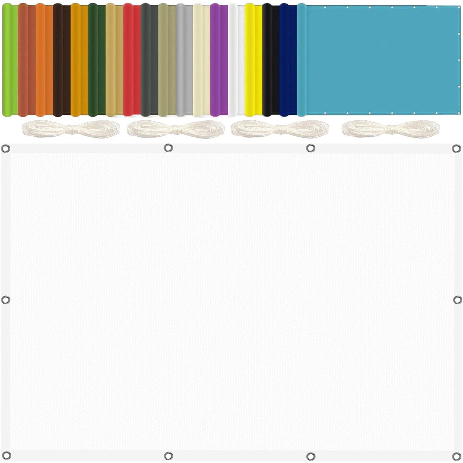 Voile d'ombrage rectangulaire 5.6x9m imperméable et anti-UV pour grande terrasse