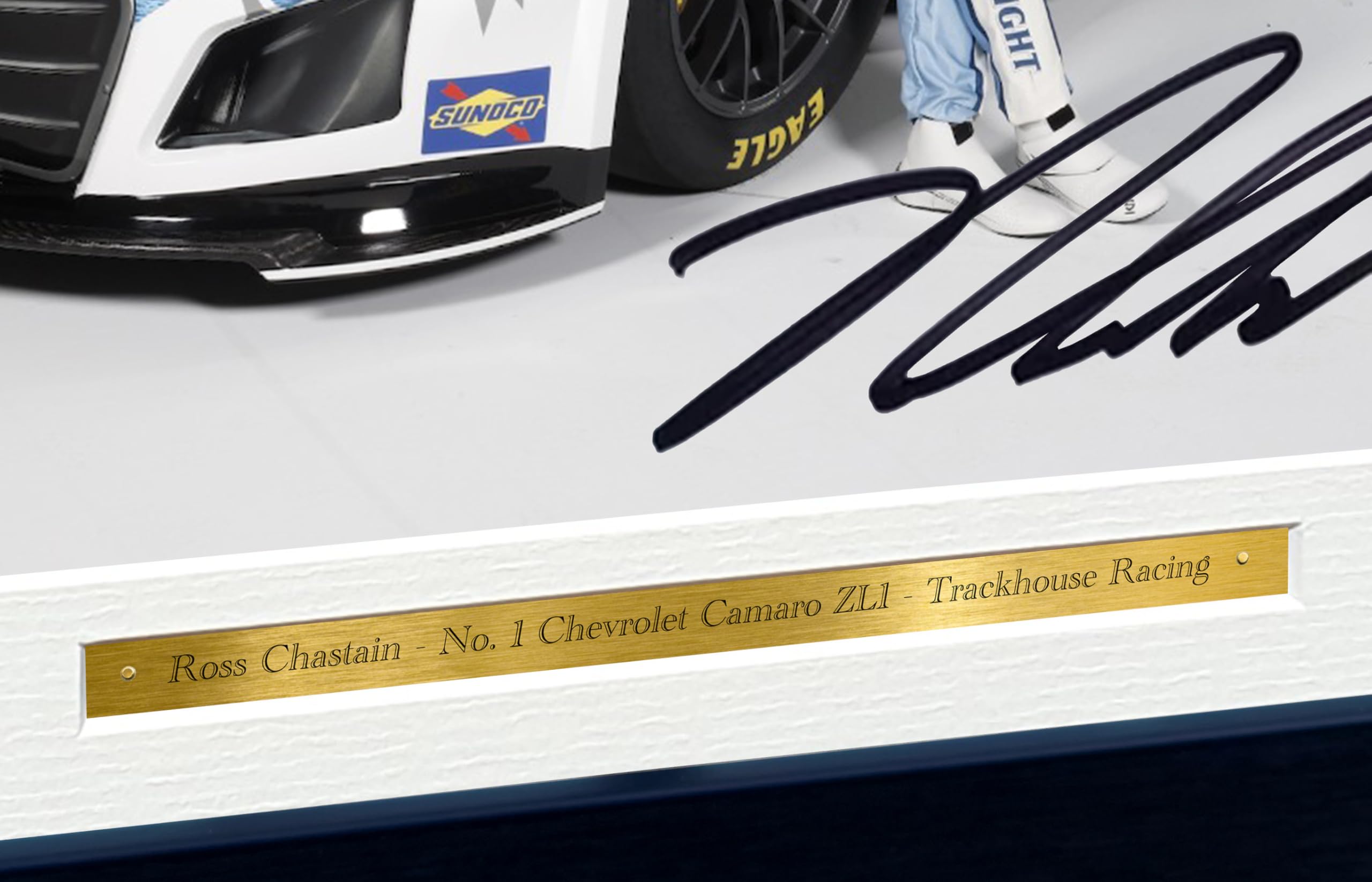 Kitbags & Lockers 12x8 A4 Ross Chastain 2024 NASCAR No. 1 Chevrolet Camaro ZL1 Trackhouse Racing Signed Autographed Signature Photo Photograph Picture Frame Poster Celebration Gift Watermelon Man