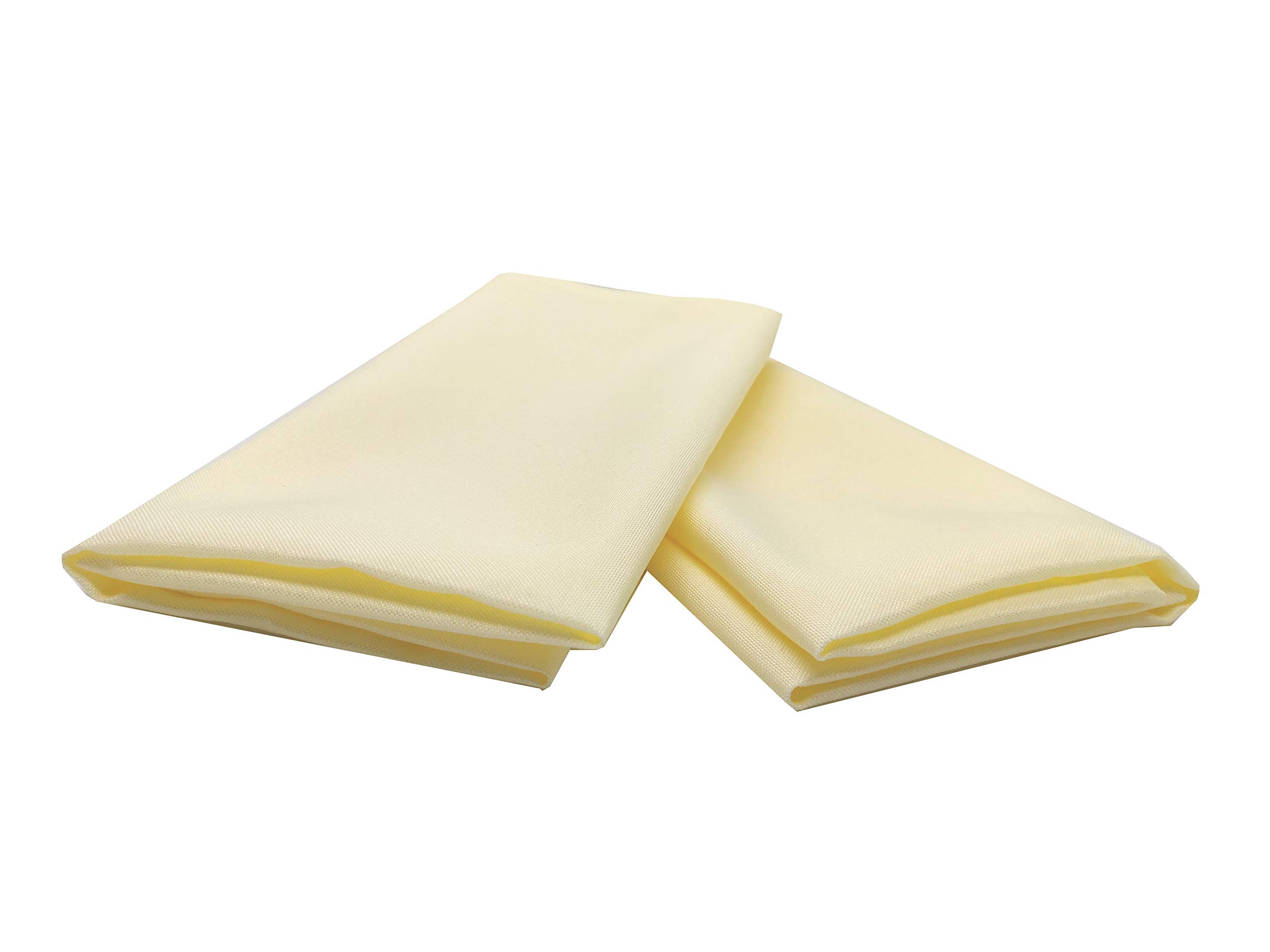 10 pcs Square Polyester Tablecloth Napkins 19'' x 19'' (48cm x 48cm) For Wedding Dinner Restaurant Xmas (Ivory)