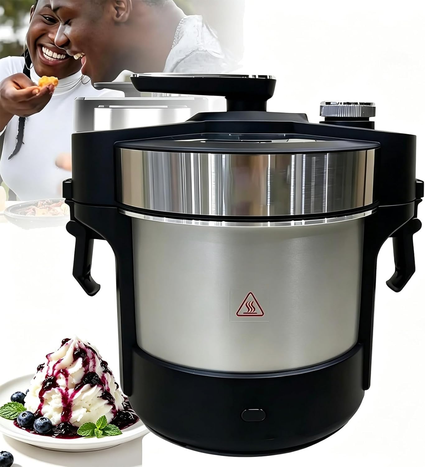 6L Elektryczny Tamper Do Ignamu, Do Fufu, Puree Z Ignamu, Banku, Puree | Robot Kuchenny Swa-llow, Robot Kuchenny Ze Stali Nierdzewnej, Odpowiedni Dla 5-8 Osób, 1000 W, Łatwy W Czyszczeniu