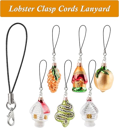 Miniatura 2 de uxcell 15 cordones de cierre de langosta, correa de nailon en espiral para teléfono celular, cuerdas de soporte para llavero para unidad flash USB,