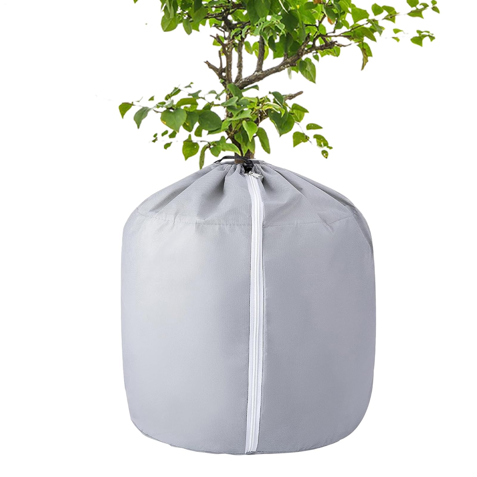 Cubiertas anticongelantes para plantas en macetas con cremallera y cordón ajustable para exterior