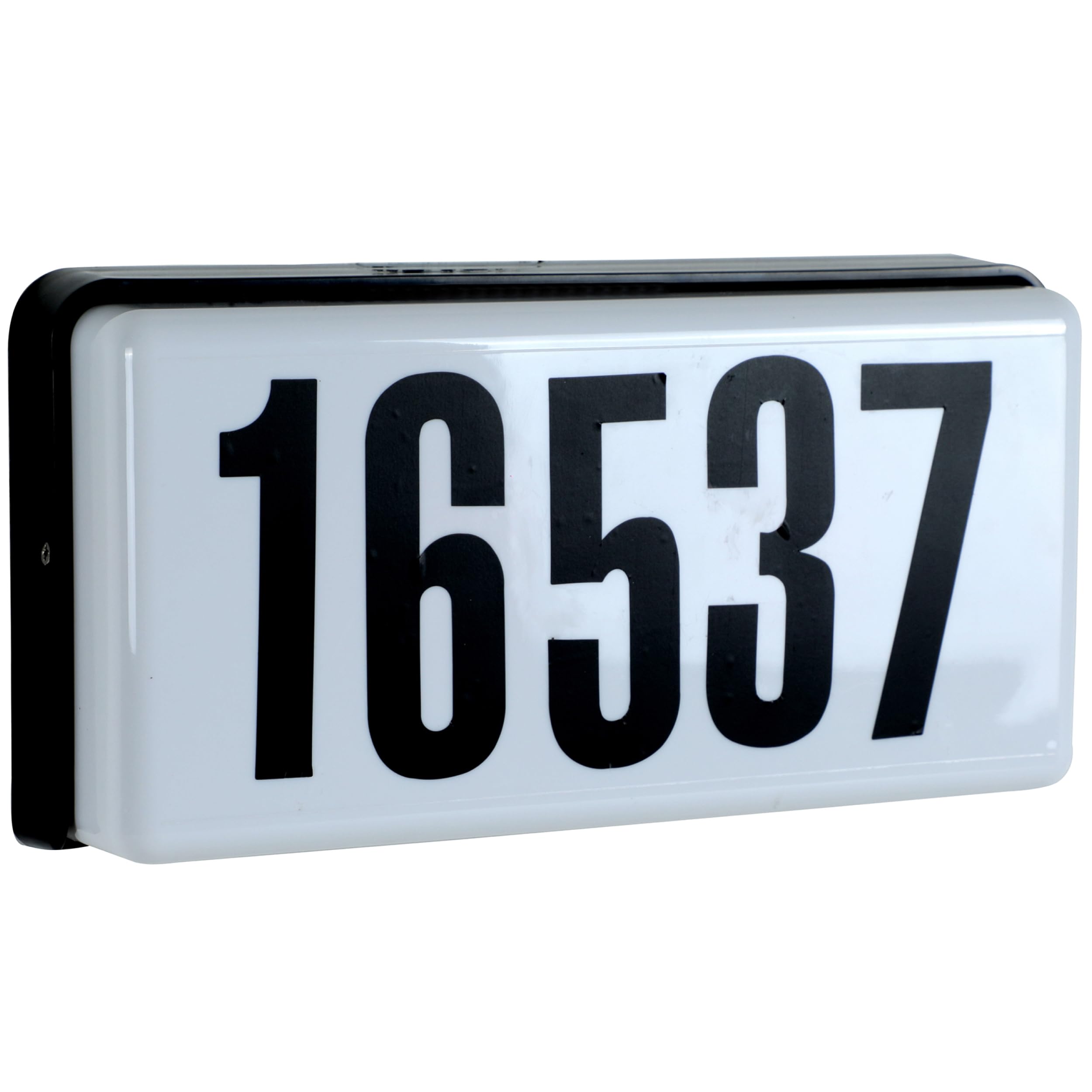 Designers Fountain Lighted House Number Sign, 2-Light Outdoor Home Address Plaque, 10 Inch, Black, 31310-BK