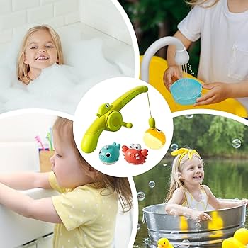 Amazon.co.jp: 浴槽釣りおもちゃ、子供用お風呂用おもちゃ、18