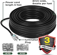 Vista 5 de Cinta térmica, Cable de calefacción de deshielo, tubo de metal y plástico) Cable de calefacción de tubería de agua protegida contra la congelación