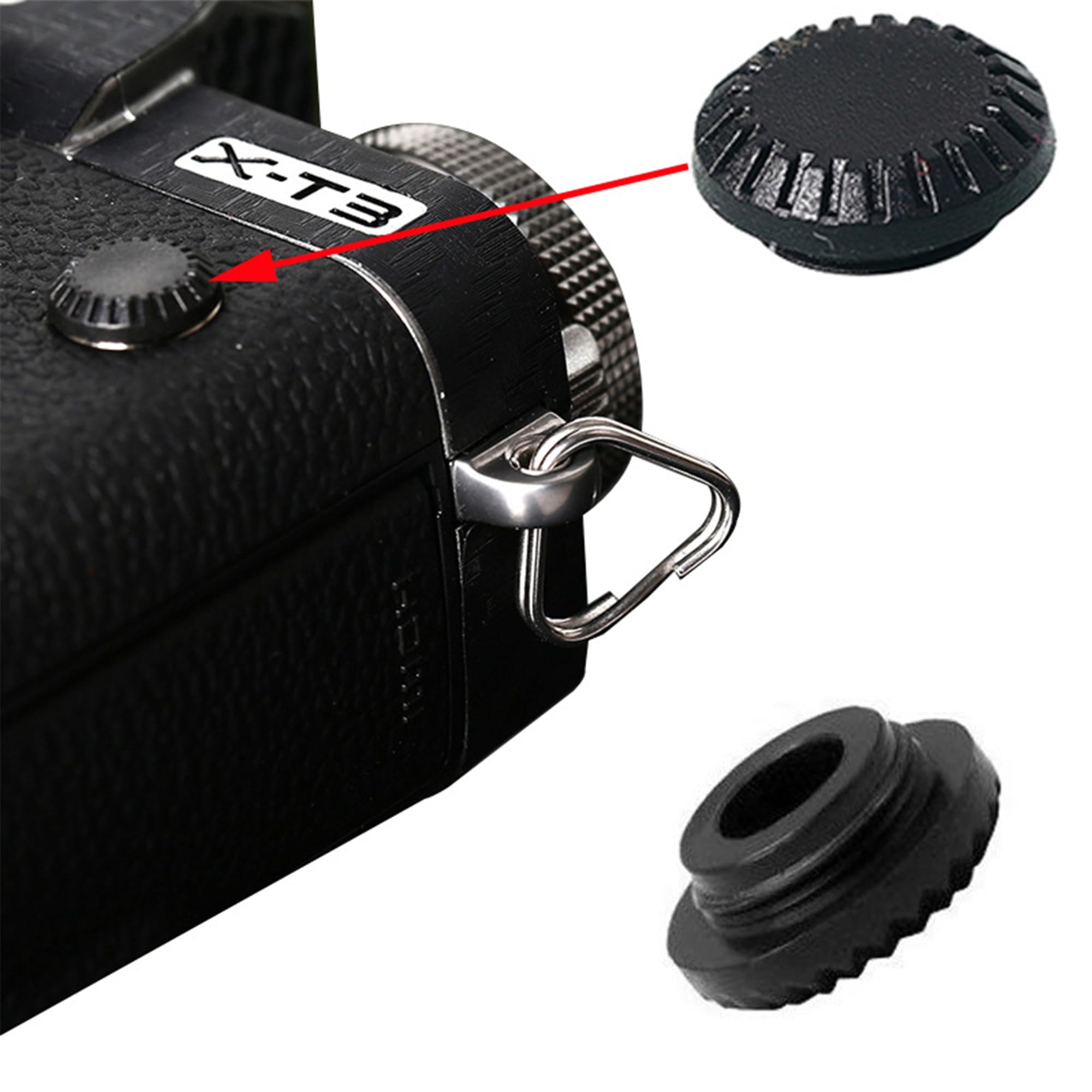 CHENNAN 2 sztuki osłona synchronizacji lampy błyskowej do Fujifilm | Błyskawiczne nasadki do lustrzanek cyfrowych; osłona złącza Flash PC Sync; do Fujifilm X-T1, X-T2, X-T3, X-T4