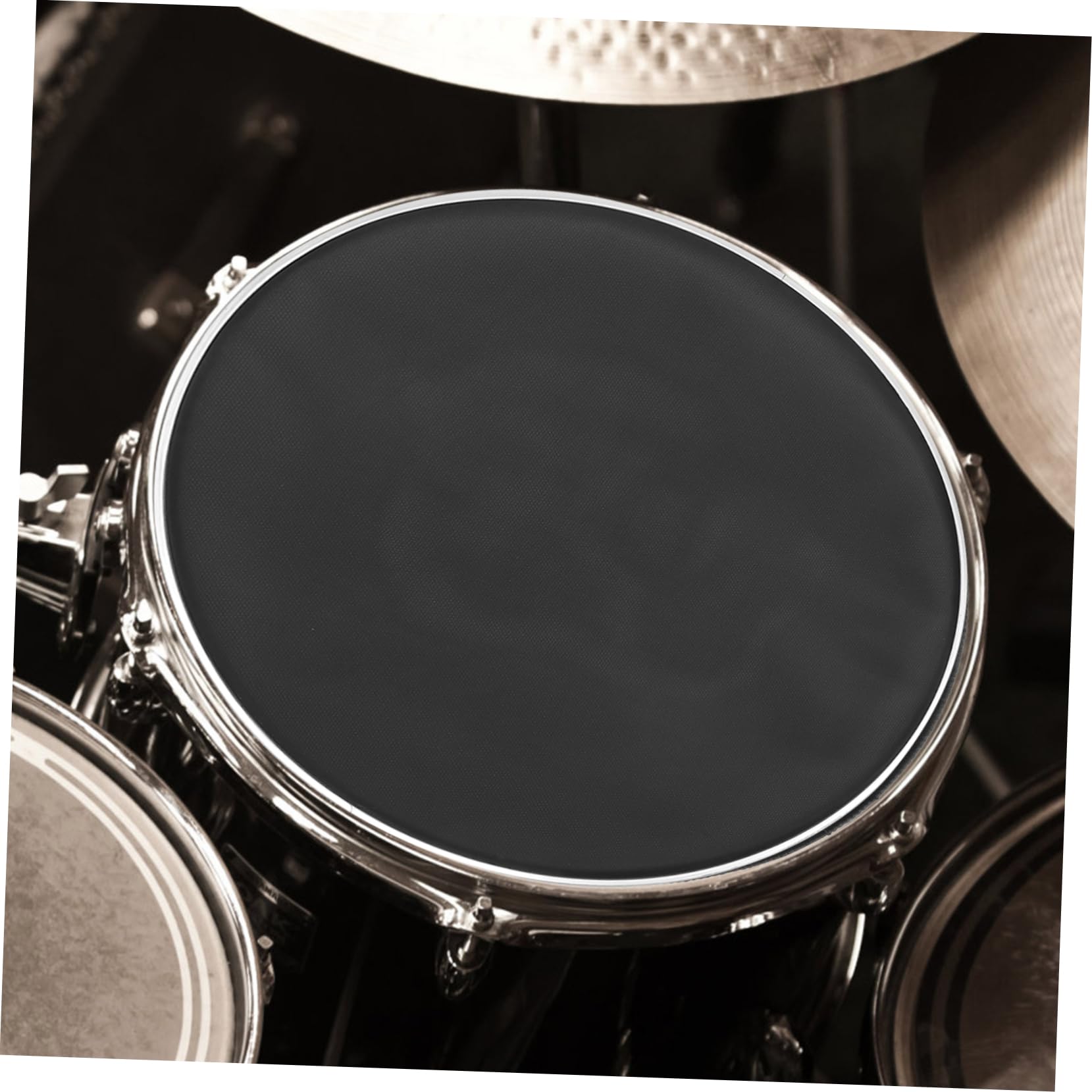 TOYANDONA 3piezas Parches de Batería de Doble Capa Silenciosos Parches de Batería de Malla para Reemplazo para Practicar Instrumento de Percusión Interiores