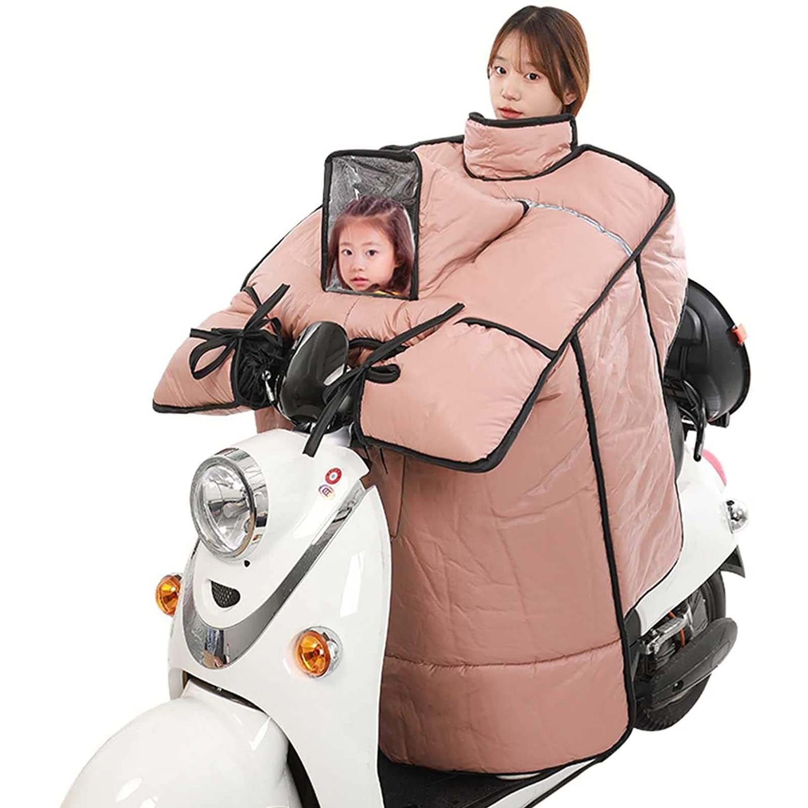 Genouillère d'hiver Scooter Coupe-Vent est épaissi Pare-Brise de Moto est imperméable et Coupe-Vent imperméable Batterie Voiture Tram Pare-Brise,D