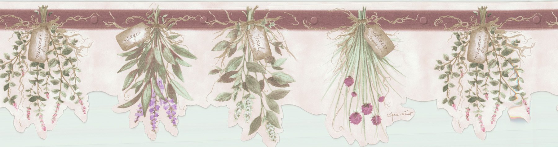 Bordura de pared Brewster 418b339 con diseño botánico de 180 pulgadas