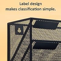 Vista 5 de Kuntine.B Wall File Organizer Office Hanging Magazine Holder Wall File Organizer for Office Home (Black, 5 Tier)