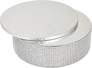 Sparkle and Bash Cake Stand Set with 12-Inch Cake Drum - 2-Piece, 12-Inc...