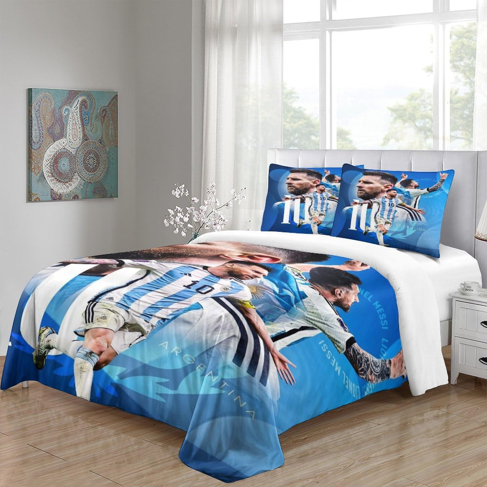 ALAIYO Ghost Slayer 3D Housse De Couette Ensemble De Literie Pour Garçons Filles Housse De Couette Ultra Douce En Microfibre 3D Avec Fermeture à Glissière 3-pie