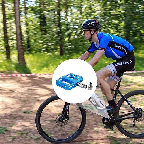 Miniatura 2 de Extensores de pedal de bicicleta, 1 par de extensores de pedal de bicicleta de acero al cromo-molibdeno extendido espaciador para cualquier pedales