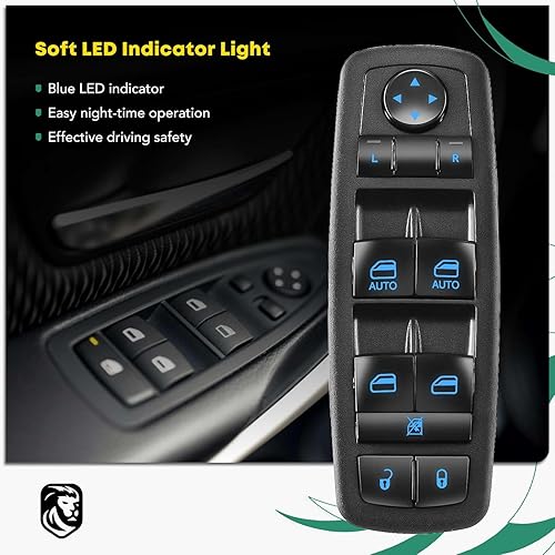 Miniatura 5 de YHTAUTO Interruptor de ventana Master Power para el lado del conductor para Chrysler Town & Country, Dodge Grand Caravan, Ram 1500 2500 3500, 3+9