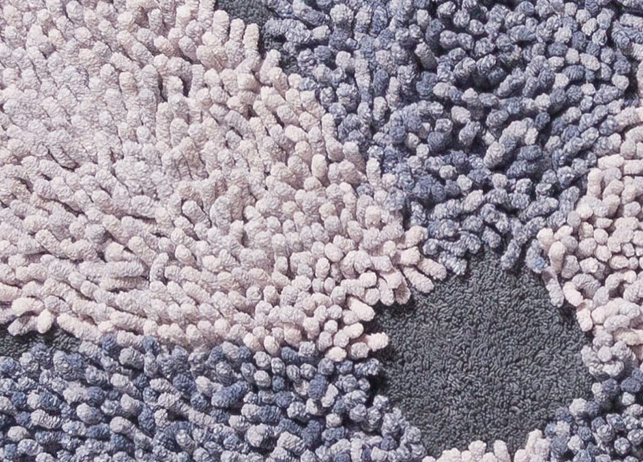 BIANCHERIAWEB Tappeto A Fiore Casa Bagno Cotone Spugna Morbida Antiscivolo Flower Grigio