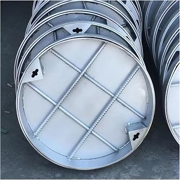 QWEASDF Stainless Steel Manhole Cover and Frame , Hidden Man Hole Covers ,Invisible Sewage Basin Cover, Heavy Duty Metal Inspection Lid ,for Driveway, Yard30 * 30cm/11.8 * 11.8in