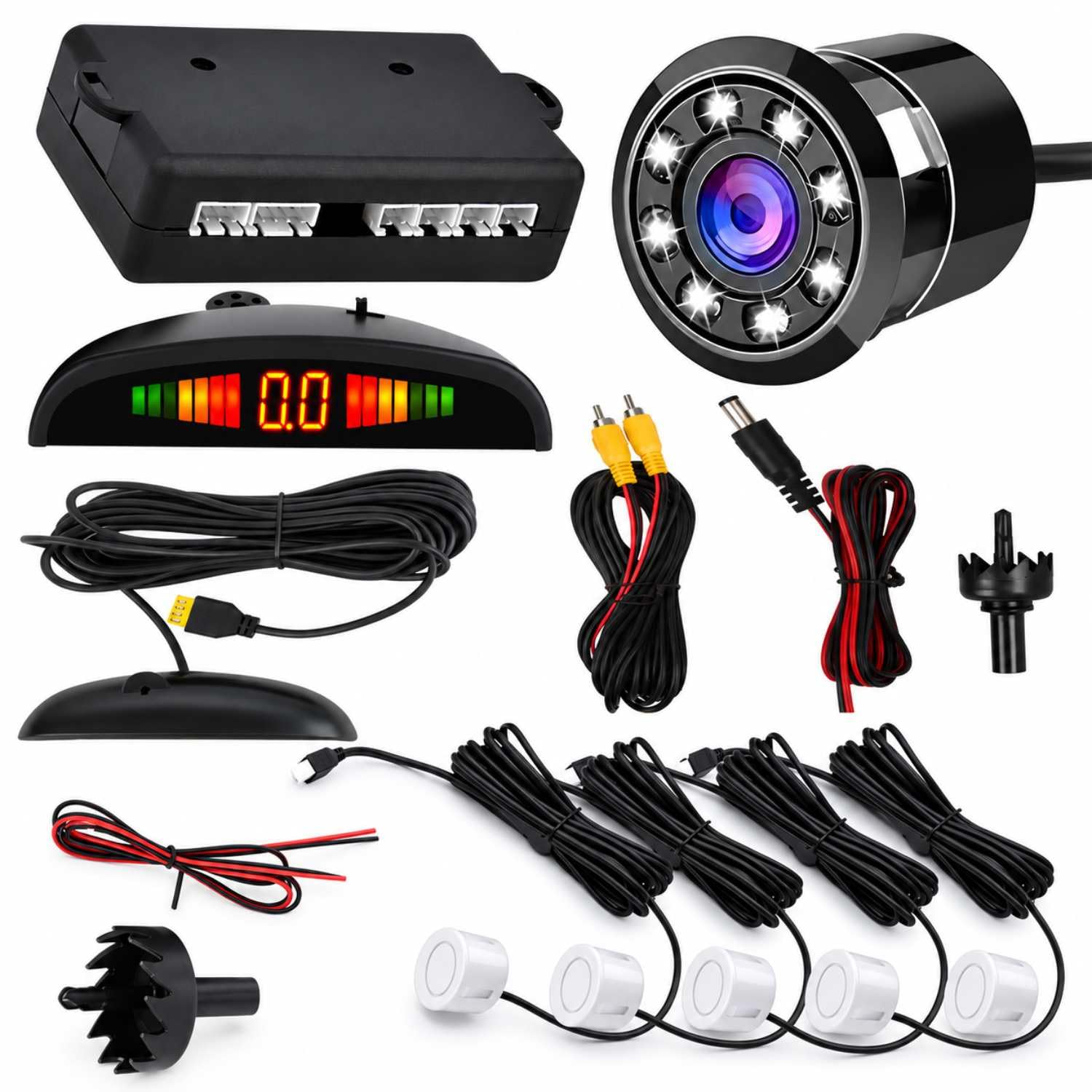 Reverse Parking Camera with 4 White Parking Sensors for Triber 2022-image-49
