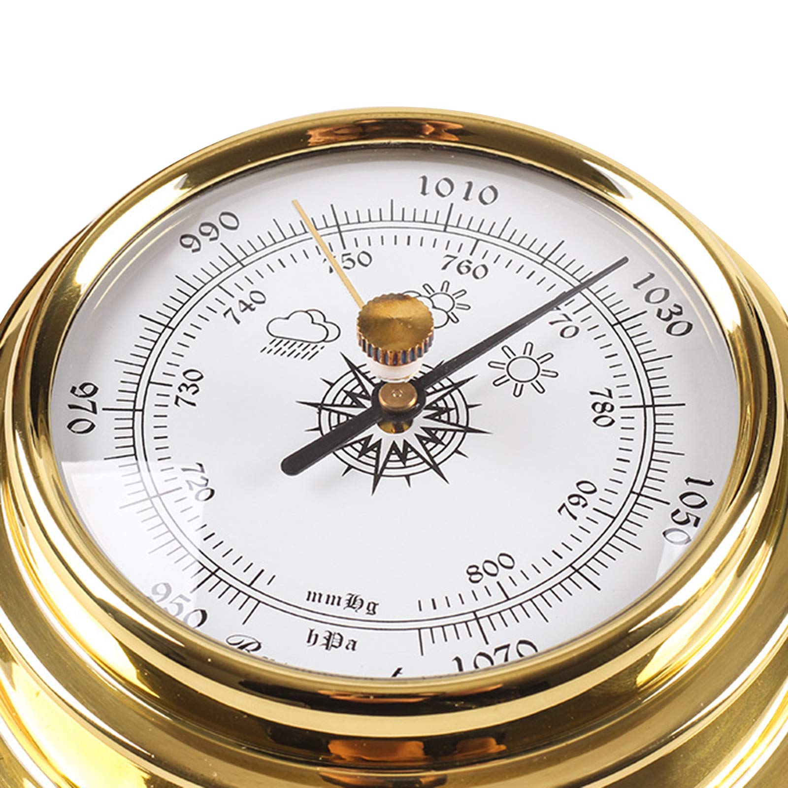 4 teile/satz Thermometer Hygrometer Barometer Uhr Uhr Kupfer für Shell Zirkonium Marine für Wetterstation Wand Thermometer