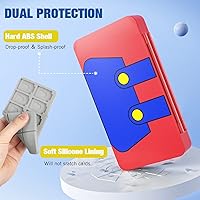 Vista 4 de MoKo Funda de 48 tarjetas de juego compatible con Nintendo Switch OLED 2021SwitchSwitch Lite, funda para juegos de 48 tarjetas de juego Switch y 24