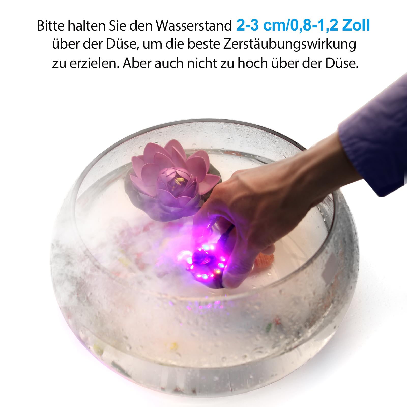 Brumisateur à Ultrasons FITNATE - 3 Têtes - 1500ml/h - Pour Fontaine, Aquarium, Fête