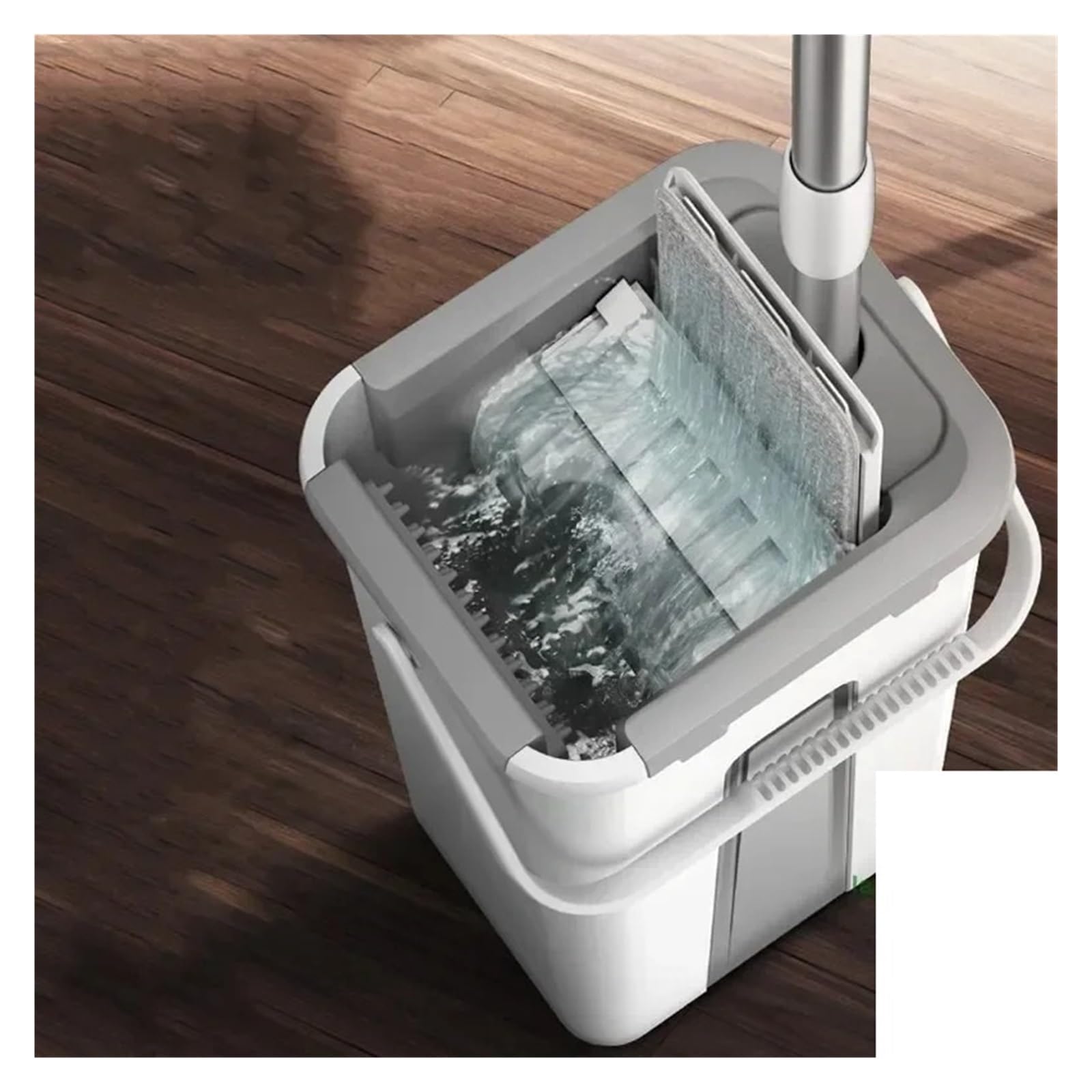 Trapeador mágico for Pisos, trapeador exprimidor con Cubo, trapeador Giratorio for Lavar Pisos, Limpieza del hogar, Limpiador fácil(Bucket-mop-3cloth)
