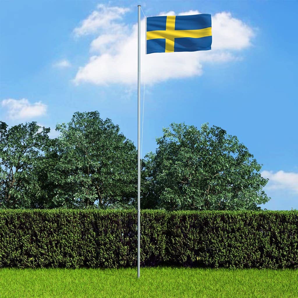 Flagge Schwedens 90 x 150 cm Polyester mit Messingösen, verstärkte Kanten, Outdoor Fahne für Garten, Balkon, Terrasse, Sportveranstaltungen, Vereinsfeiern, Party, Camping, Saison, Hissen