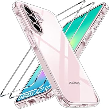 S DE EYE - Samsung Galaxy A27  in K l f Kamera  k nt l  Korumal  Yumu ak  effaf Silikon + Ekran Koruyucu Cam Set