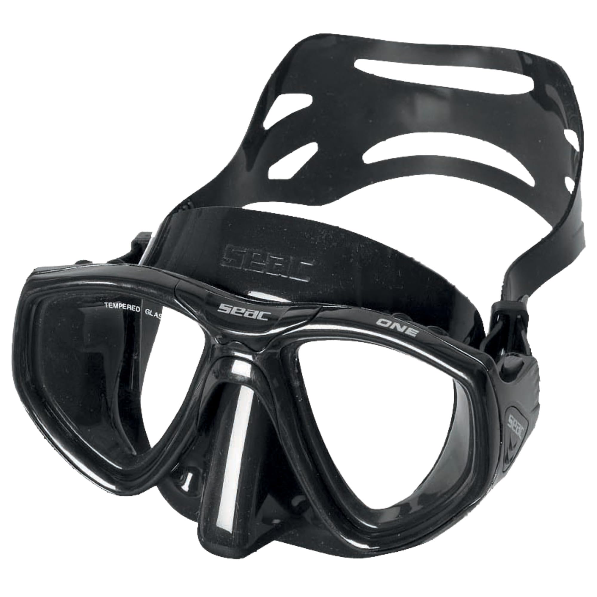 SEAC One, Maschera Sub per Immersioni Subacquee e Snorkeling con Custodia, Predisposizione Graduata per Miopia Unisex Adulto