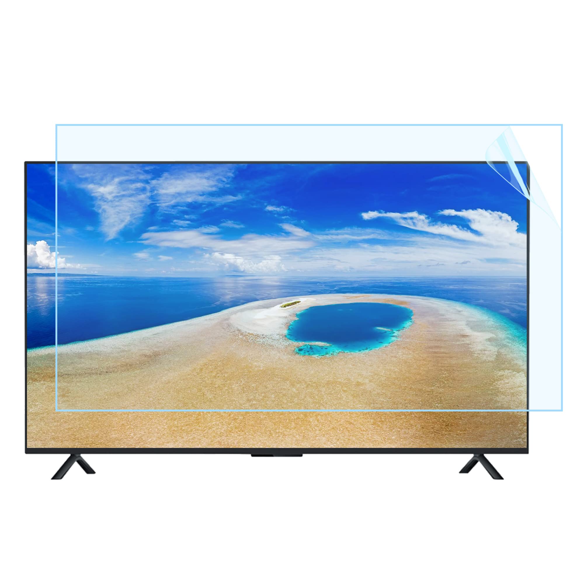 75 Inch TV Anti Blue Light Screen Protector, Eye Protection Anti Glare Filter Film, Anti Scratch Relieve Eye Strain and Help You Sleep Better, 75''