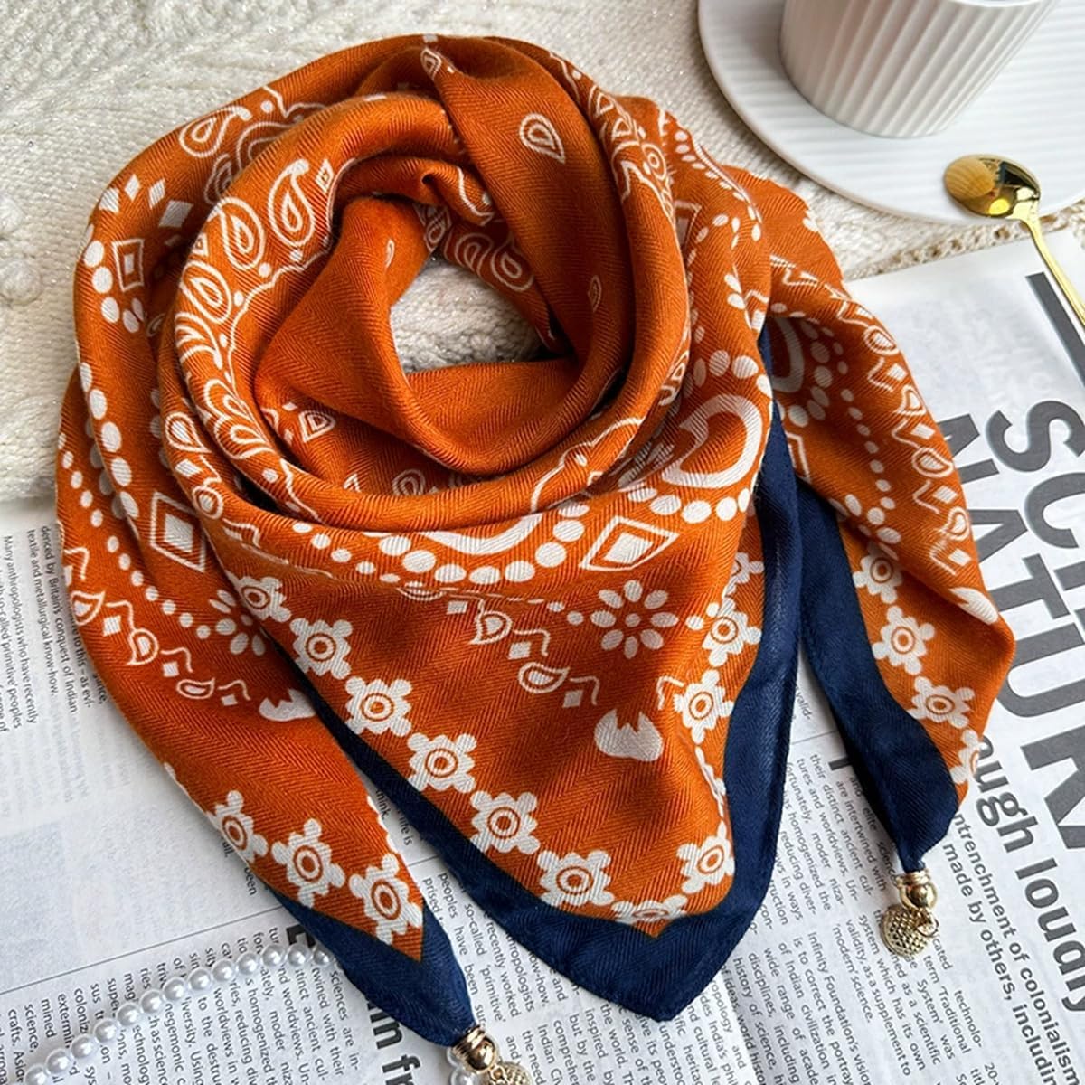 Personalized Scarf Warm Winter Accessory Neckwear for Work Christmas New Year Party Valentine's Day Gift for Her Women Friend
