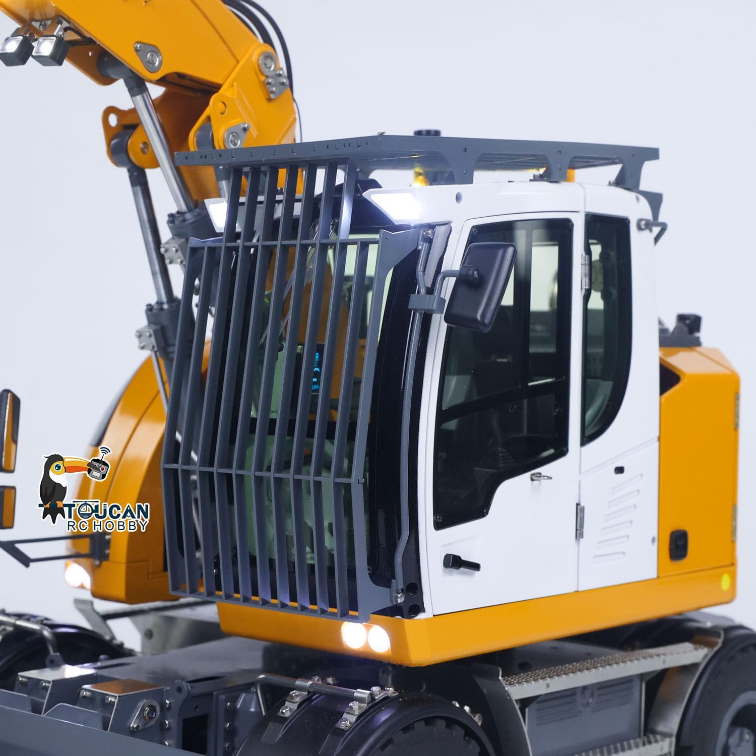 TOUCAN RC HOBBY 1:14 RC Hydraulic Wheeled Excavator LR914 8-Ways Valve RTR Metal Rc Digger 4 * 4 Model Axle Lock Flysky PL18EV Lite