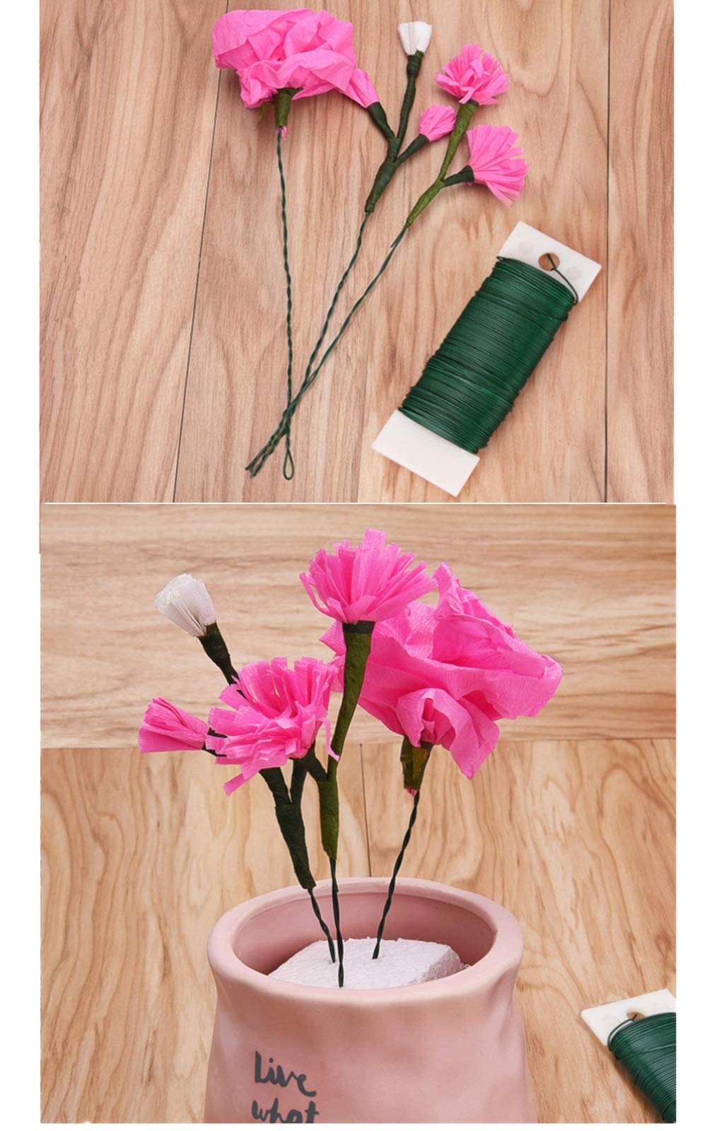 ZXYZLJJD Blumen Bastel Set 7-teilig - Draht, Bänder, Schneider