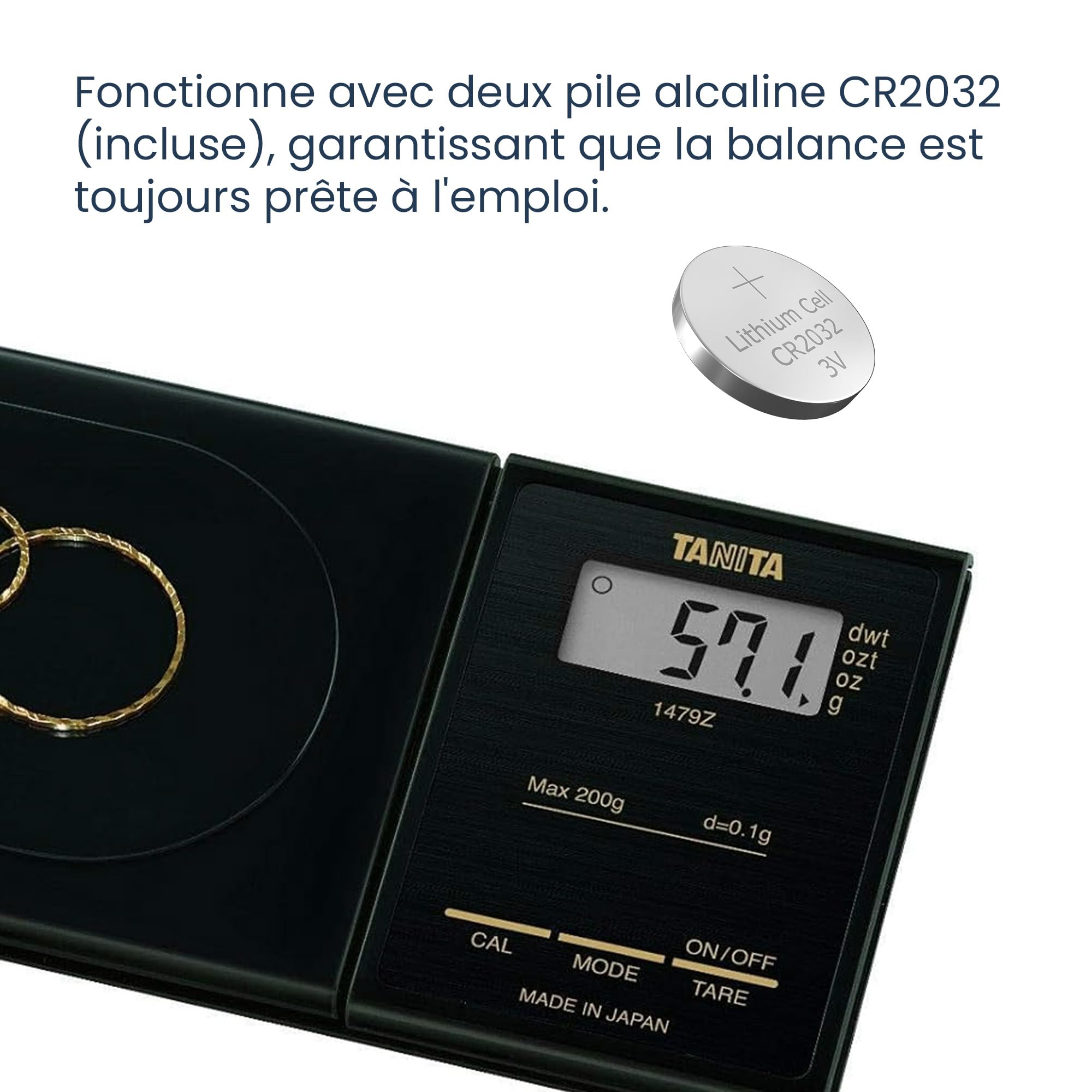 Tanita 1479Z - Balance de cuisine Écran LCD Jusqu'à 200 g Noir