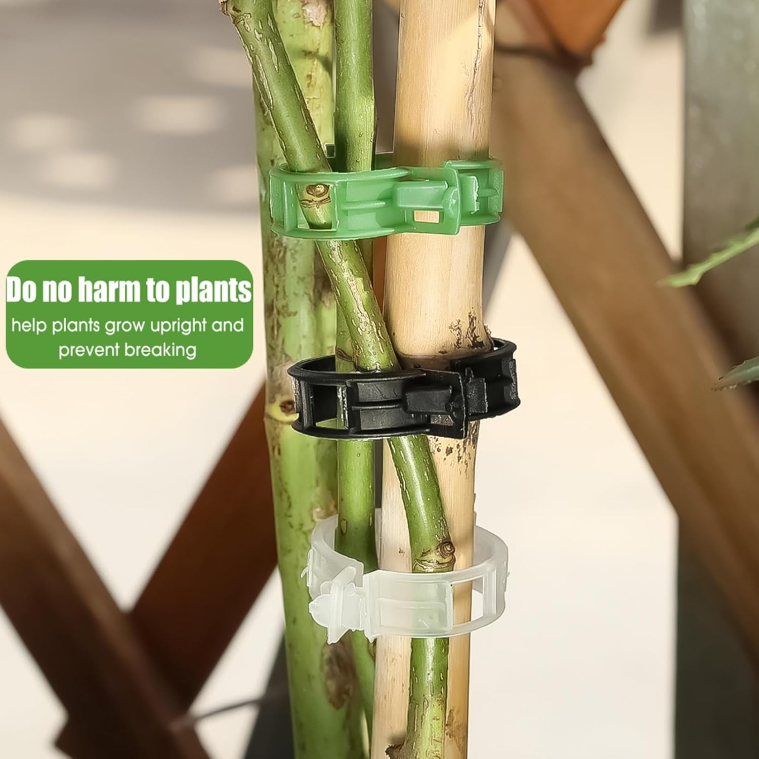 Reusable Garden Plastic Plant Clips, 300 Pcs Tomato Support Clips for Climbing Plants, Gardening Plant Support Structures, Flexible, Came Off Cleanly
