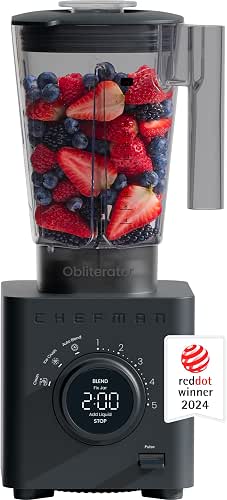 Chefman Obliterator 48 oz Countertop Blender for Smoothies, 1380W Motor