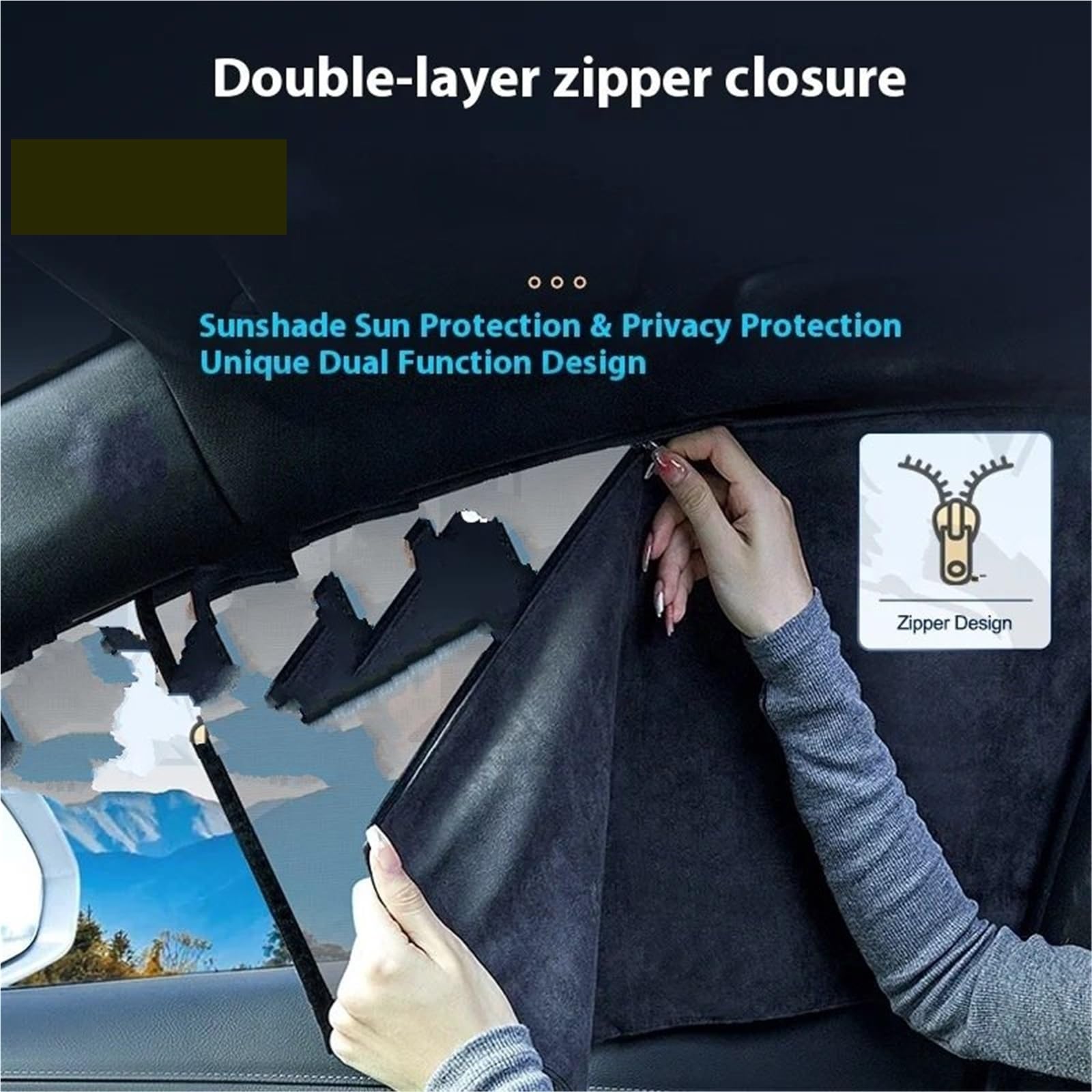 Sonnenblende Auto Netz Für VW Touran Double-Layer Magnetic