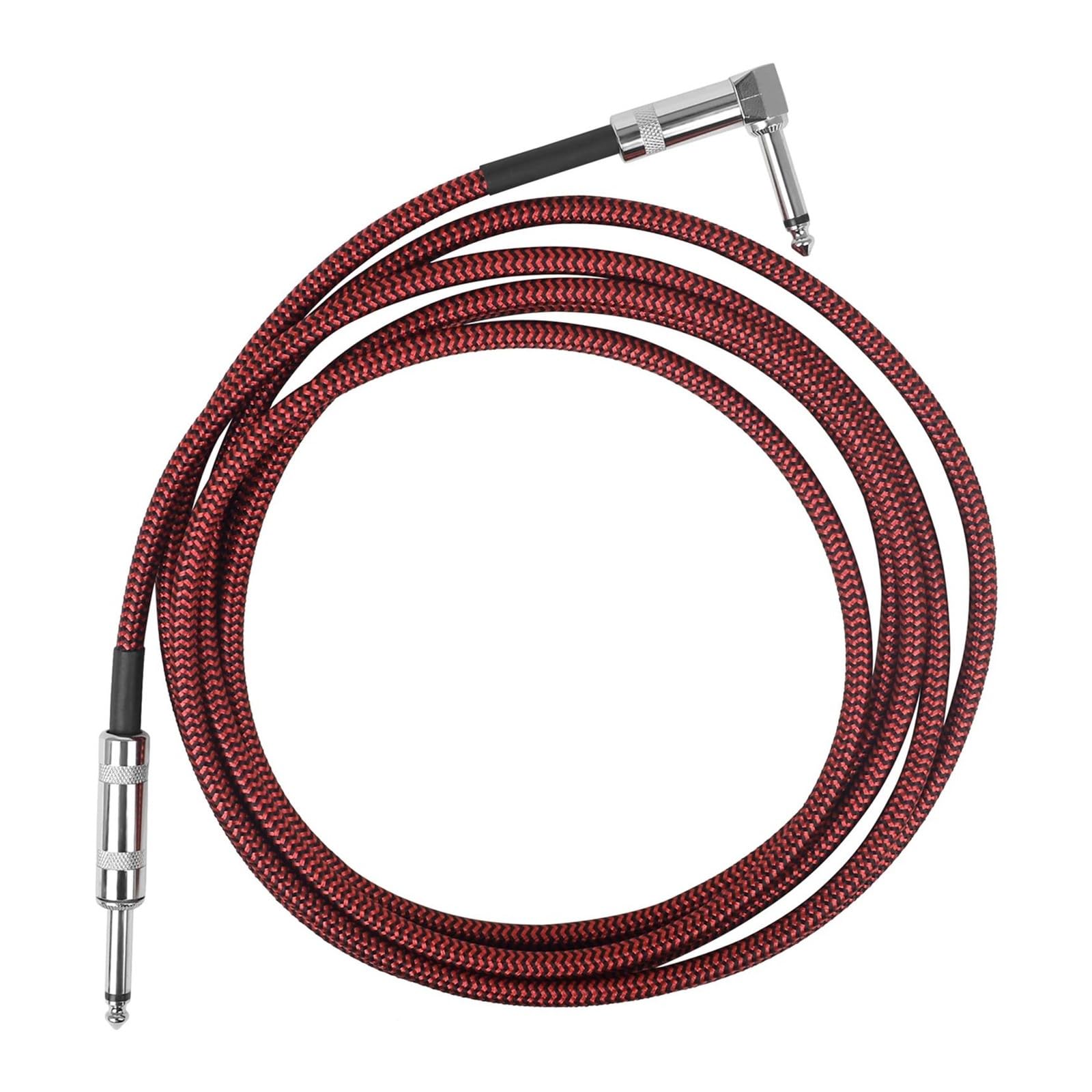 Kable do gitary kable z redukcją szumów kolorowe plecione ekranowane akcesoria do gitar basowych Profesjonalny kabel audio do gitary