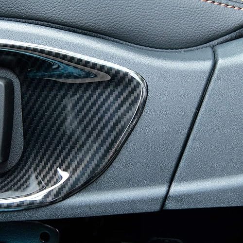 Miniatura 3 de YIWANG Cubierta de marco de botón de ajuste de asiento de coche estilo fibra de carbono para Jaguar XEF-PaceXFLXF 2016-2018 Car styling 2 unids