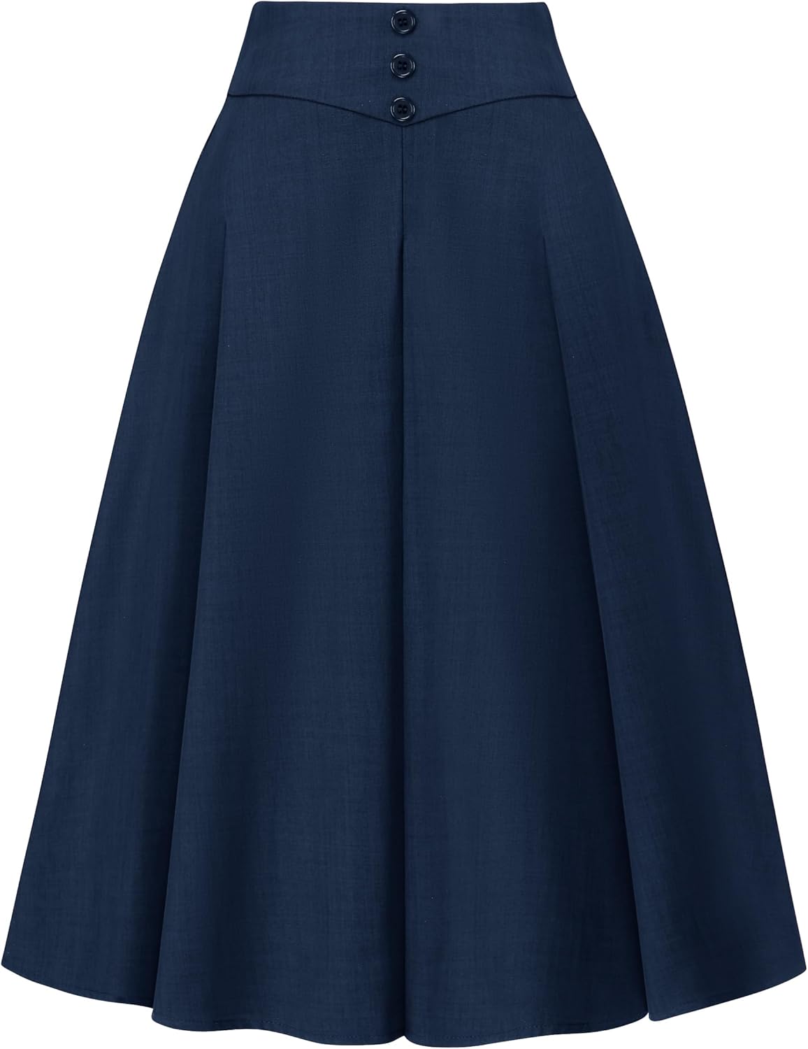 Wedtrend Womens Midi Skirts A Line Skirt Vintage Knee Length High Waisted Skirts for Women Work Skirt for Women