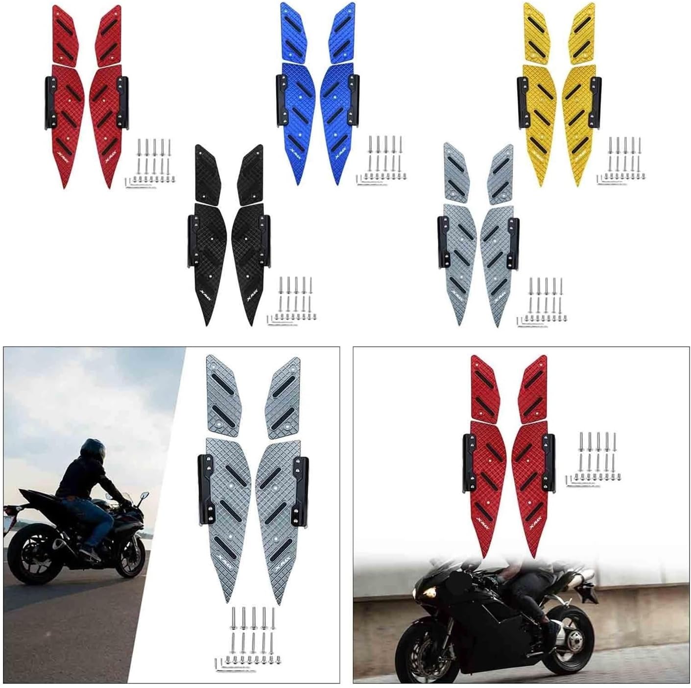 Motorcycle Foot Rests Motorcycle Floorboards Nonslip Accessories Foot Pedal Plate Foot Pegs For Ya&maha Xmax300