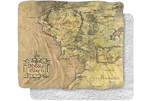 The Lord of The Rings: Majestic Map of Middle Earth Silky Soft Throw Blanket