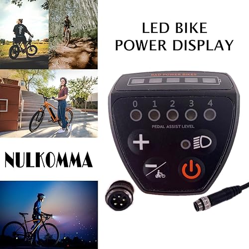 Miniatura 6 de Medidor de pantalla LED universal eléctrica para bicicleta 24 V 36 V 48 V Ciclismo Computadora Ebike Pantalla LED Panel de control con 5 p macho