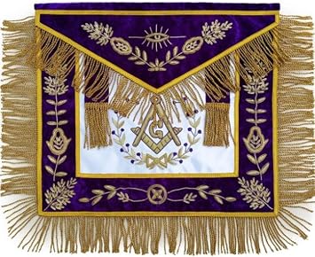 Masonic Grand Lodge Master Mason Apron Hand Embroidered Lambskin
